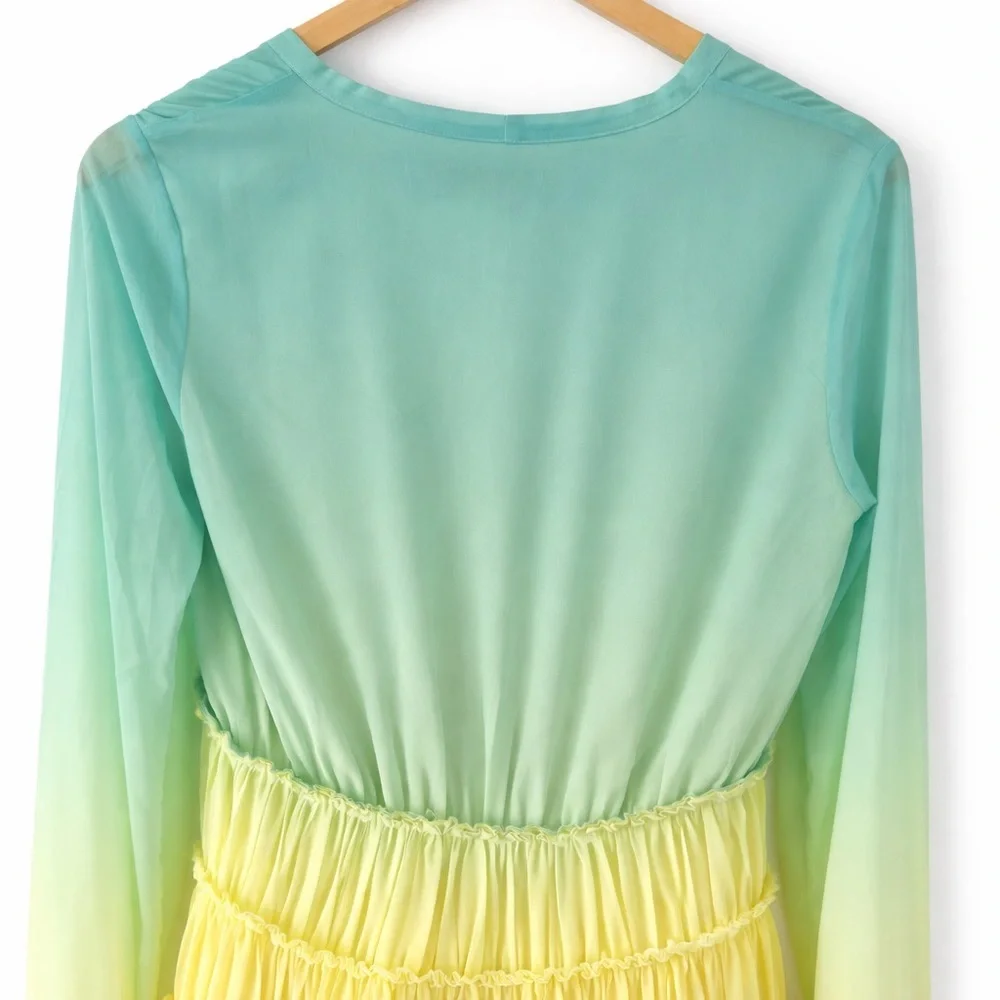 CHICWISH Ombre Ruffle Maxi Dress – Size XS - Picture 6 of 10